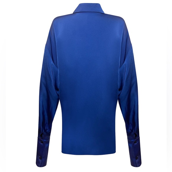 KIMBERLY GOLDSON NIYA COBALT ASYMMETRIC SHIRT DRESS - Size S - NWT - Picture 3 of 3